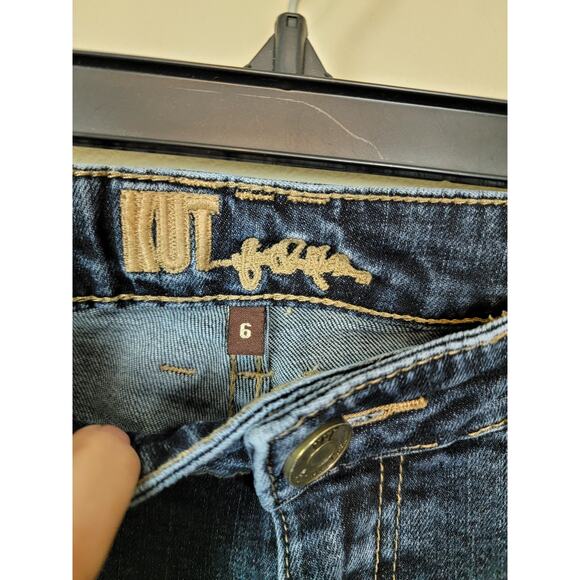 KUT from the Kloth Jeans Women's Size 6 Blue Dark Wash Low Rise 5-Pocket - Picture 3 of 5
